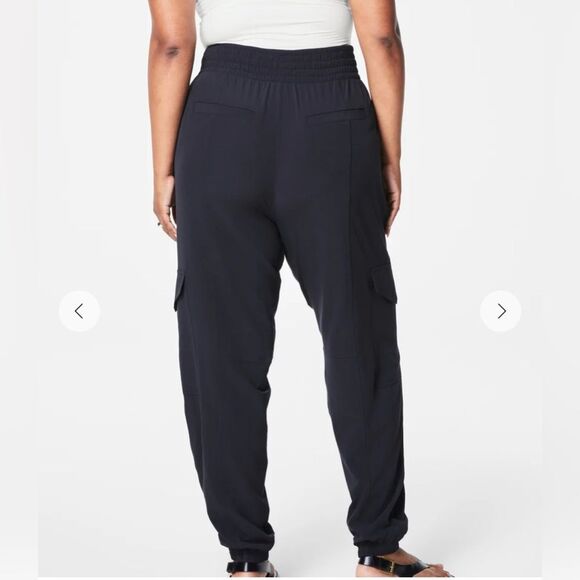 Spanx Out of Office Cargo Jogger Pants Gray M Petite - Picture 2 of 8